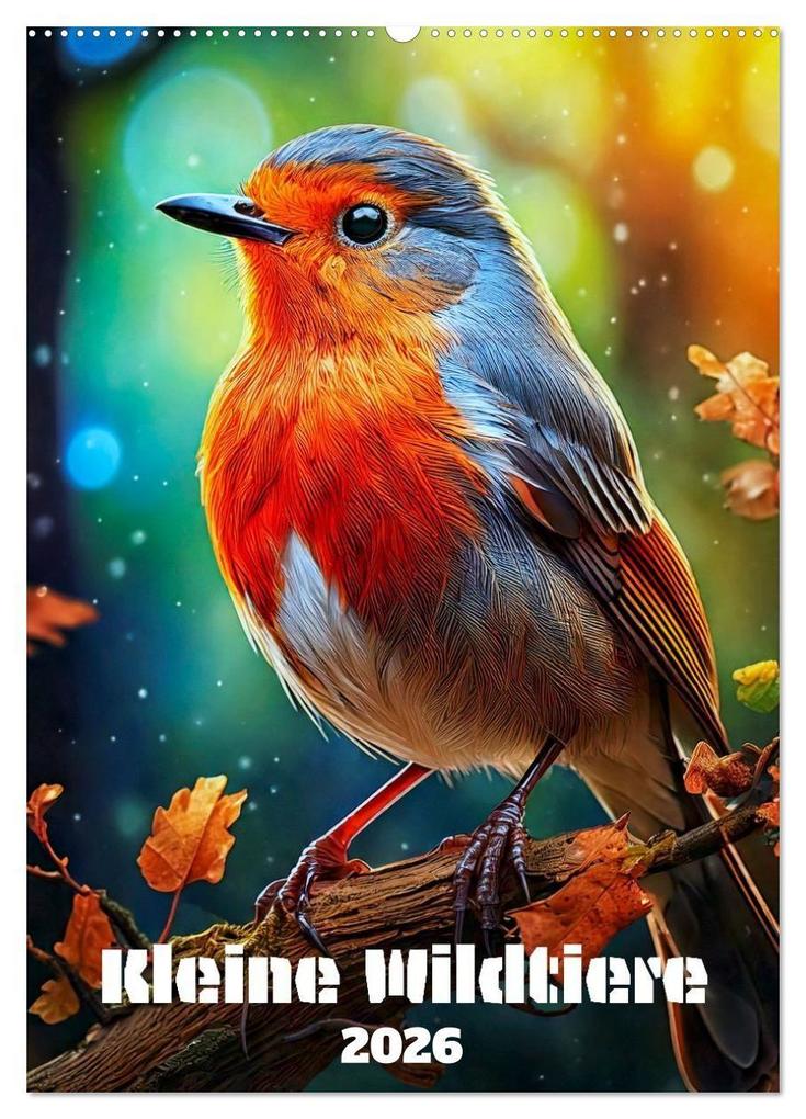 Kleine Wildtiere (Wandkalender 2026 DIN A2 hoch) CALVENDO Monatskalender