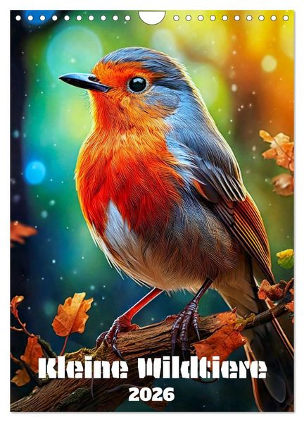 Kleine Wildtiere (Wandkalender 2026 DIN A4 hoch) CALVENDO Monatskalender