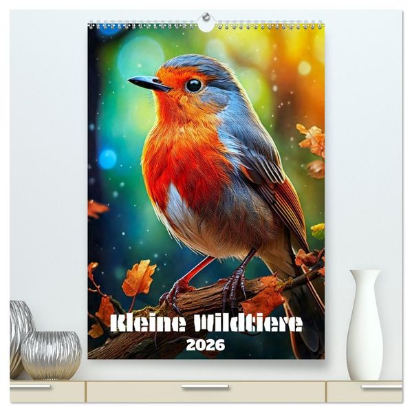 Kleine Wildtiere (hochwertiger Premium Wandkalender 2026 DIN A2 hoch) Kunstdruck in Hochglanz