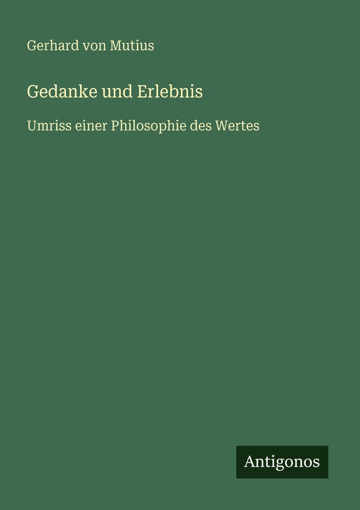 Gedanke und Erlebnis