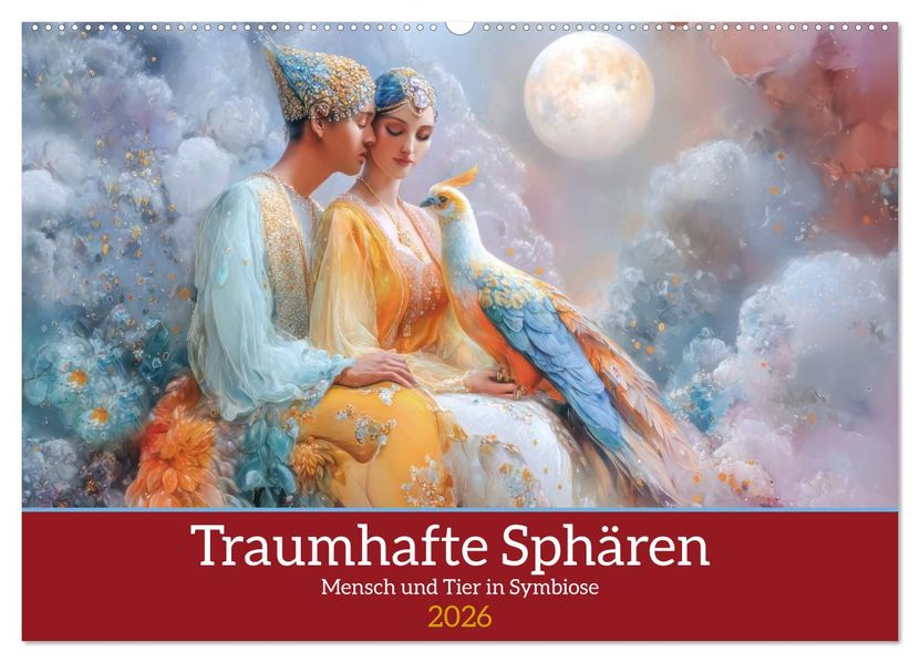 Traumhafte Sphären - Mensch und Tier in Symbiose (Wandkalender 2026 DIN A2 quer) CALVENDO Monatskalender