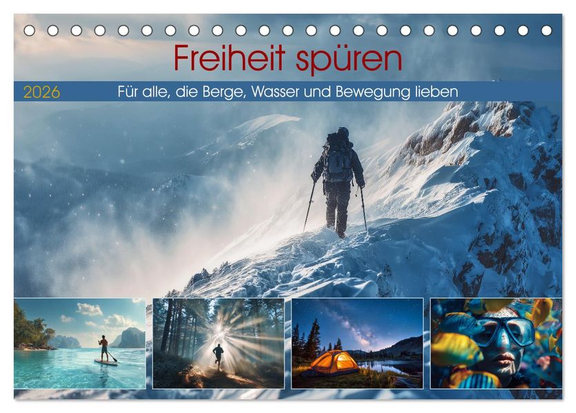 Freiheit spüren (Tischkalender 2026 DIN A5 quer) CALVENDO Monatskalender
