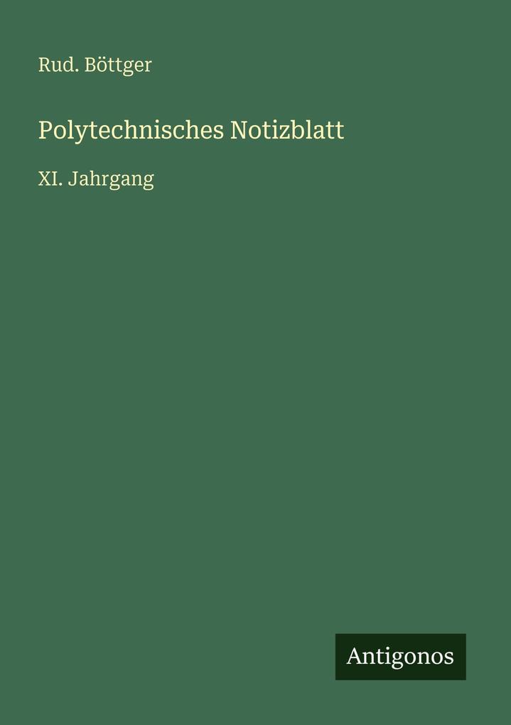 Polytechnisches Notizblatt