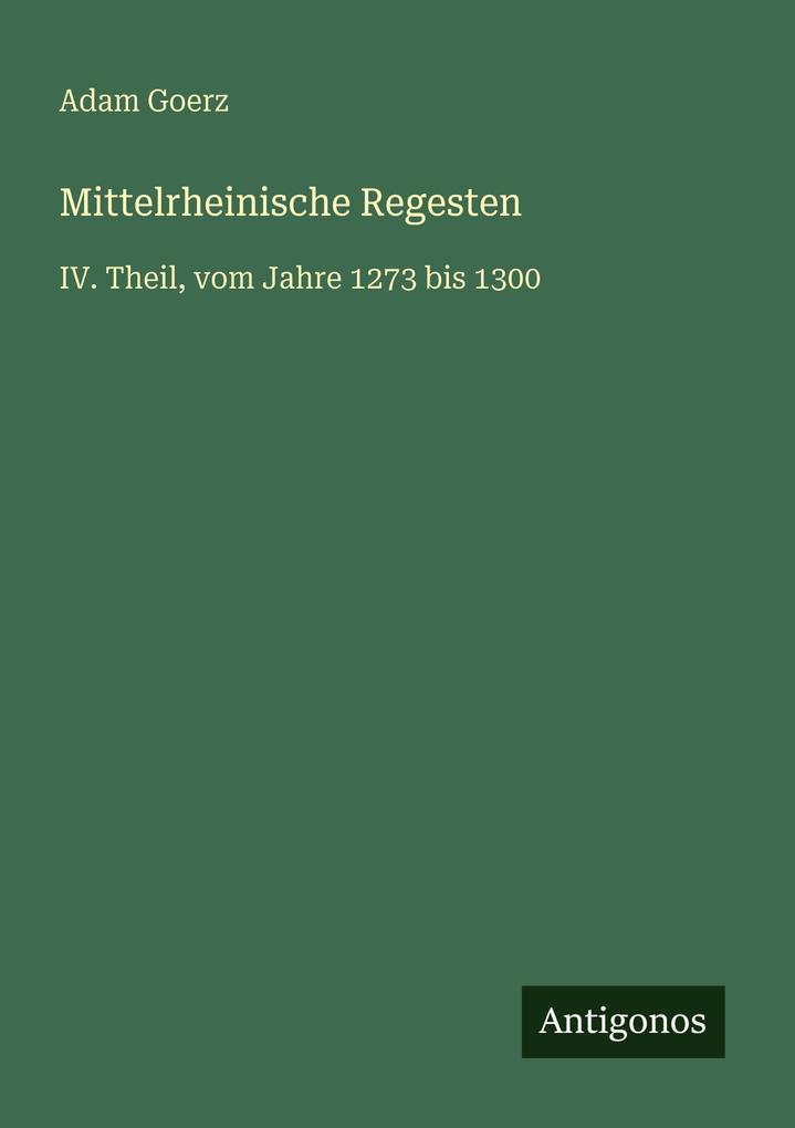 Mittelrheinische Regesten