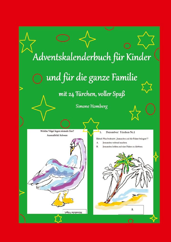 Adventskalenderbuch für Kinder und für die ganze Familie Weihnachten Weihnachtsgeschenk Geschenkbuch
