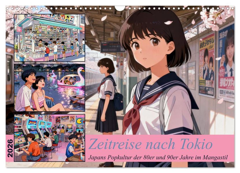 Zeitreise nach Tokio (Wandkalender 2026 DIN A3 quer) CALVENDO Monatskalender