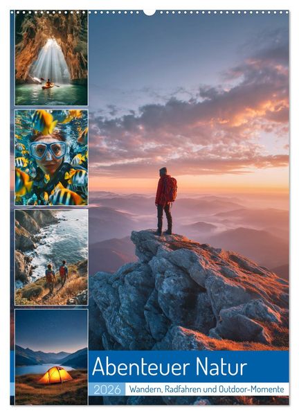 Abenteuer Natur (Wandkalender 2026 DIN A2 hoch) CALVENDO Monatskalender