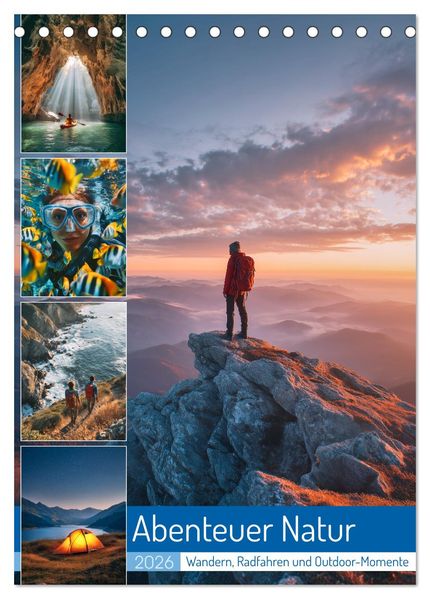 Abenteuer Natur (Tischkalender 2026 DIN A5 hoch) CALVENDO Monatskalender