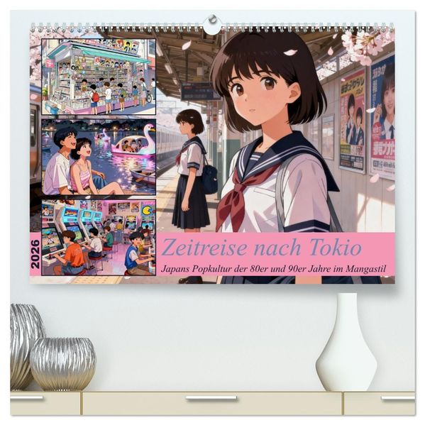 Zeitreise nach Tokio (hochwertiger Premium Wandkalender 2026 DIN A2 quer) Kunstdruck in Hochglanz