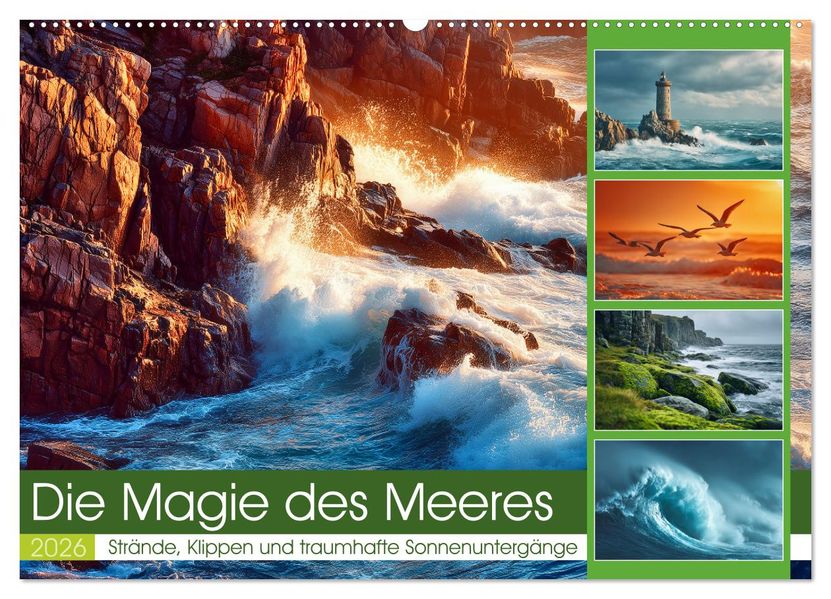 Die Magie des Meeres (Wandkalender 2026 DIN A2 quer) CALVENDO Monatskalender