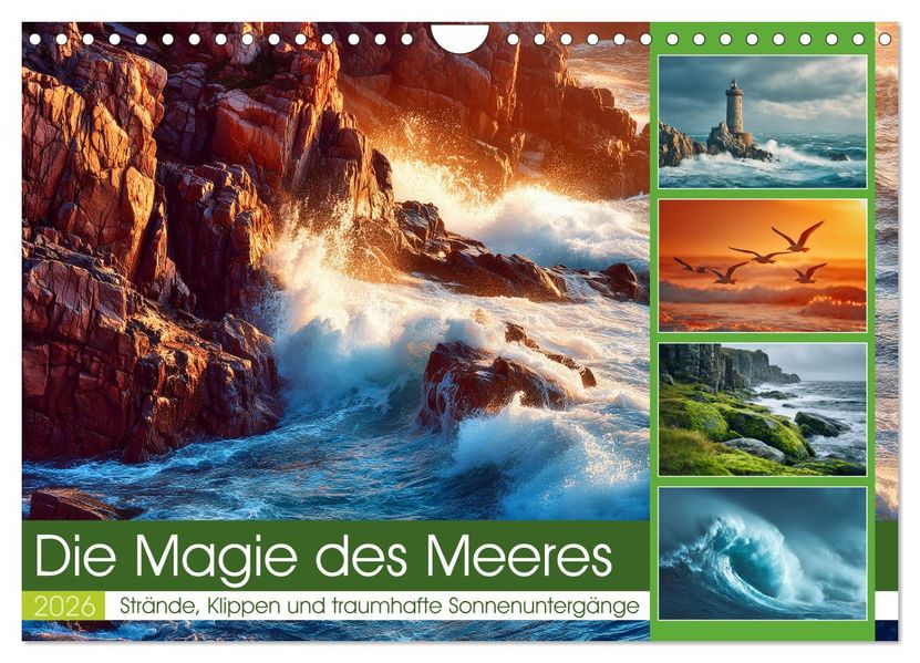 Die Magie des Meeres (Wandkalender 2026 DIN A4 quer) CALVENDO Monatskalender