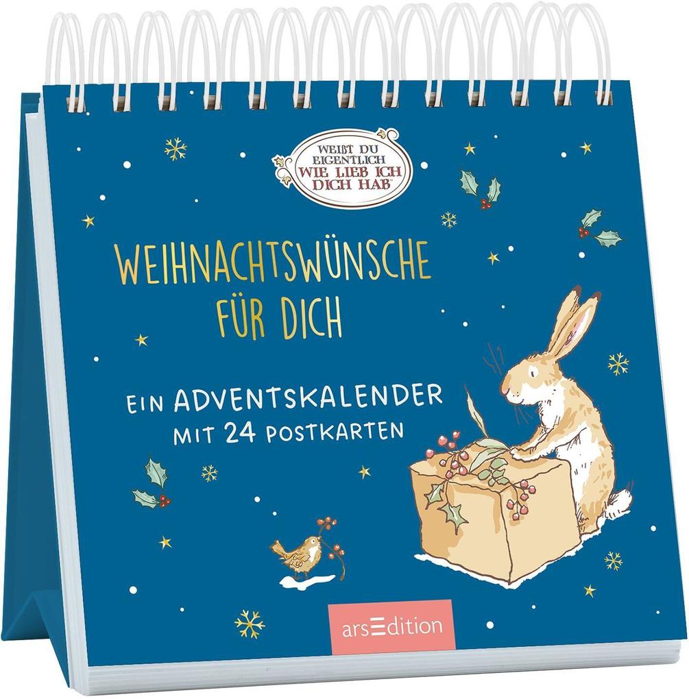 Postkarten-Adventskalender. Weißt du eigentlich wie lieb ich dich hab? Weihnachtswünsche für dich