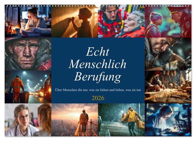 Echt Menschlich Berufung (Wandkalender 2026 DIN A2 quer) CALVENDO Monatskalender