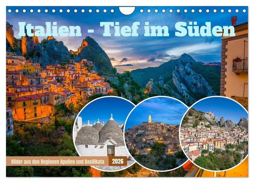 Italien - Tief im Süden (Wandkalender 2026 DIN A4 quer) CALVENDO Monatskalender