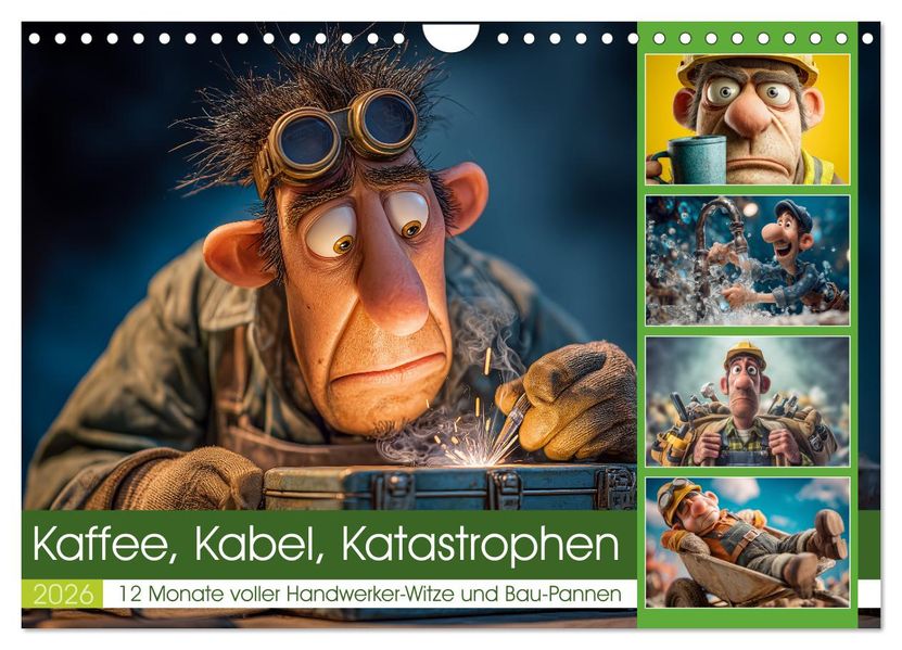 Kaffee Kabel Katastrophen (Wandkalender 2026 DIN A4 quer) CALVENDO Monatskalender