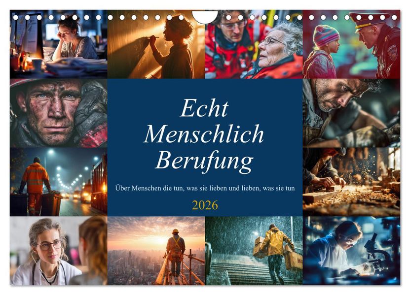 Echt Menschlich Berufung (Wandkalender 2026 DIN A4 quer) CALVENDO Monatskalender