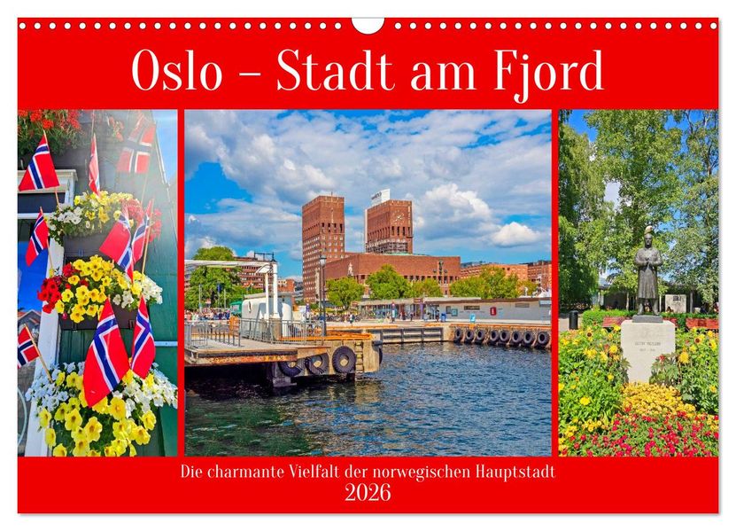 Oslo - Stadt am Fjord (Wandkalender 2026 DIN A3 quer) CALVENDO Monatskalender