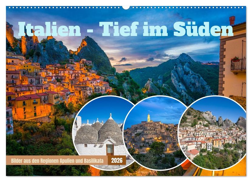 Italien - Tief im Süden (Wandkalender 2026 DIN A2 quer) CALVENDO Monatskalender