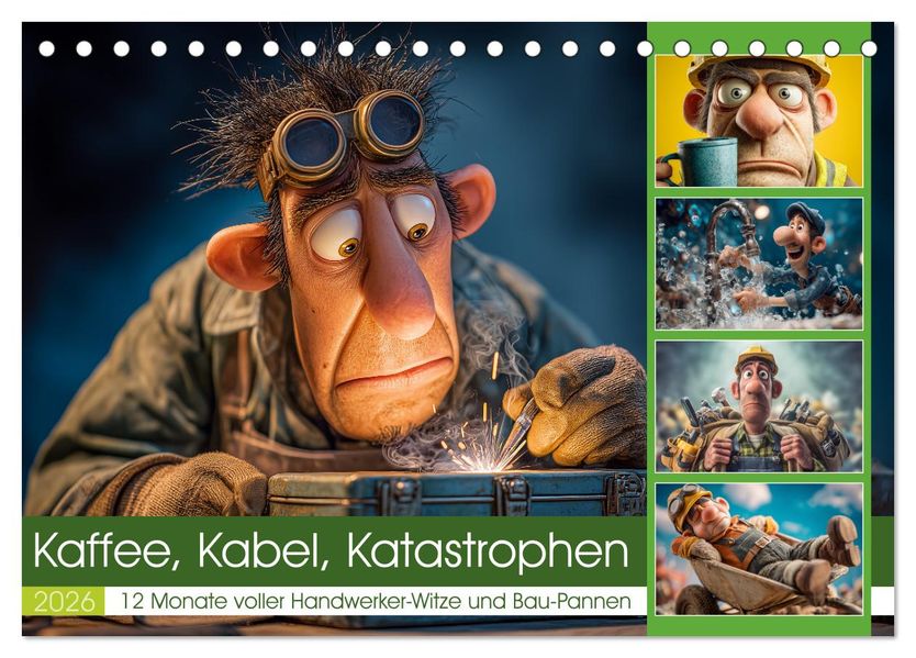 Kaffee Kabel Katastrophen (Tischkalender 2026 DIN A5 quer) CALVENDO Monatskalender