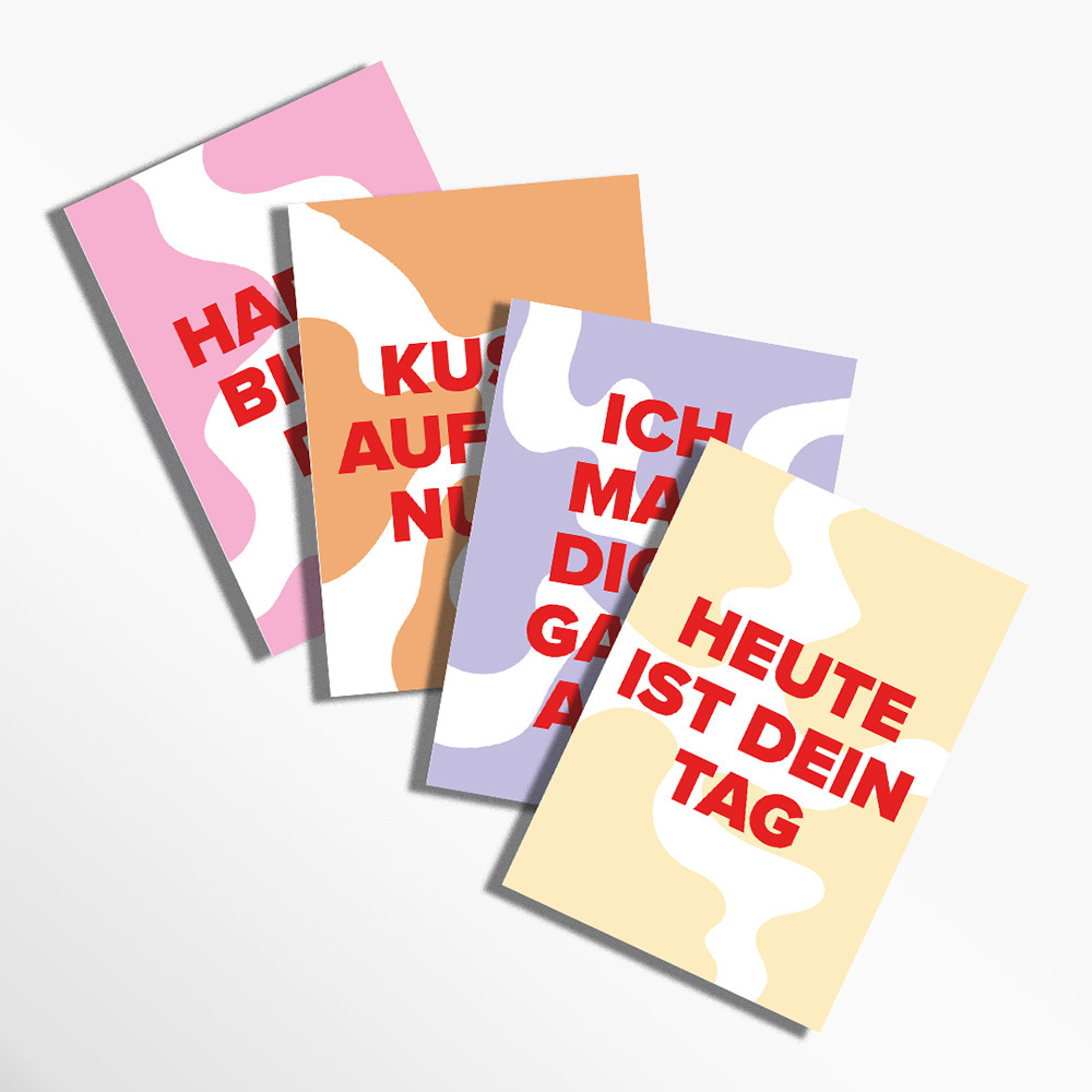 Grußkarten-Set: Bunt