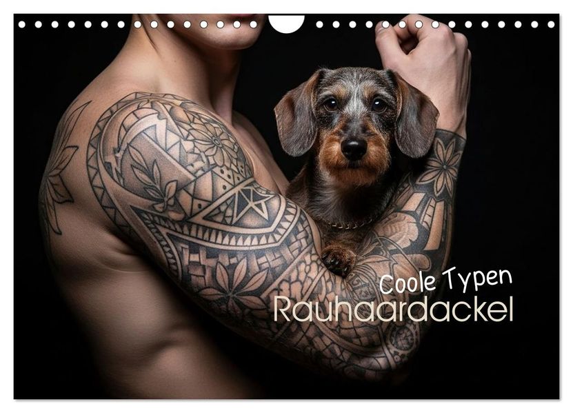 Coole Typen - Rauhaardackel (Wandkalender 2026 DIN A4 quer) CALVENDO Monatskalender