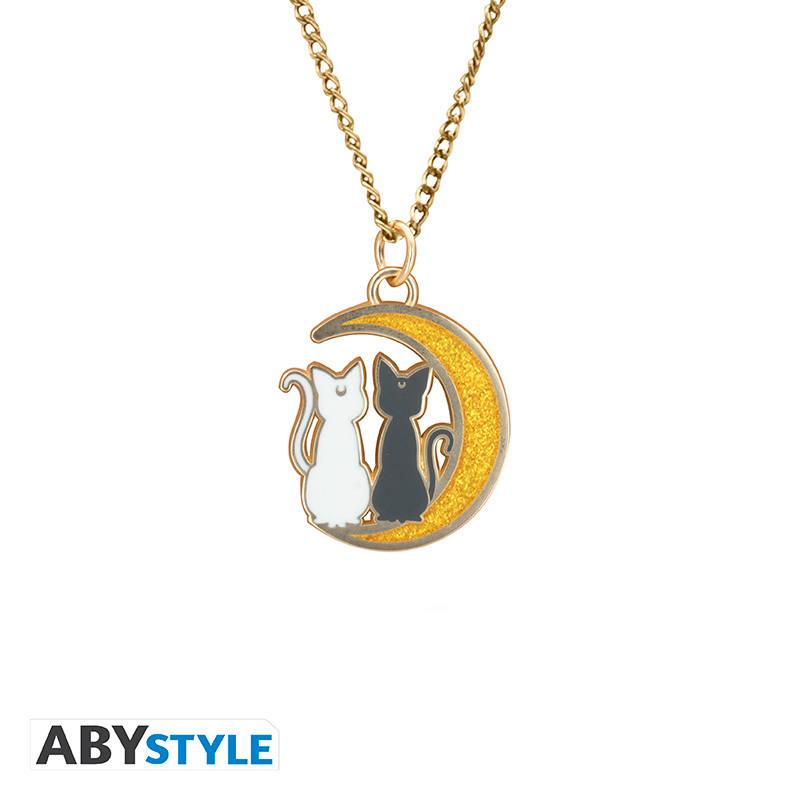 SAILOR MOON - Pendant necklace 'Cats on the moon'