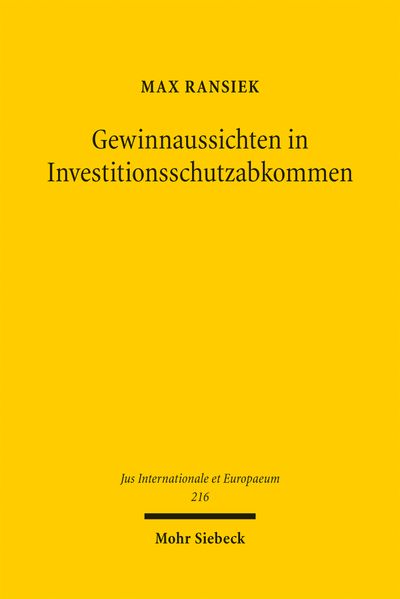Gewinnaussichten in Investitionsschutzabkommen