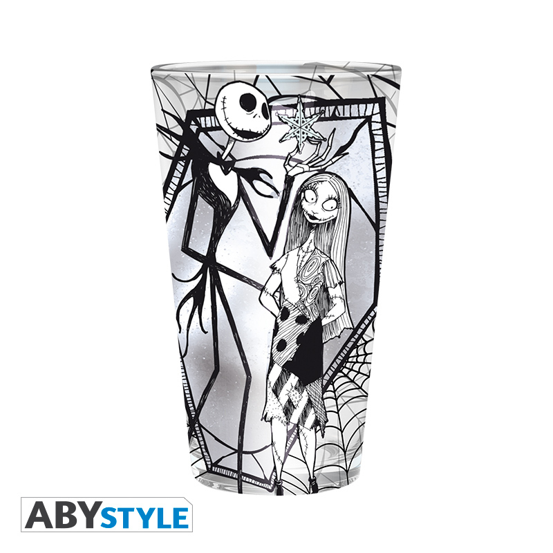NIGHTMARE BEFORE XMAS - Large Glass - 400ml - Jack & Sally - box
