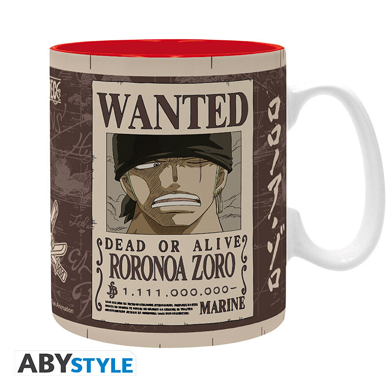 ONE PIECE - Mug - 460 ml - 'Zoro Wanted' - subli - box