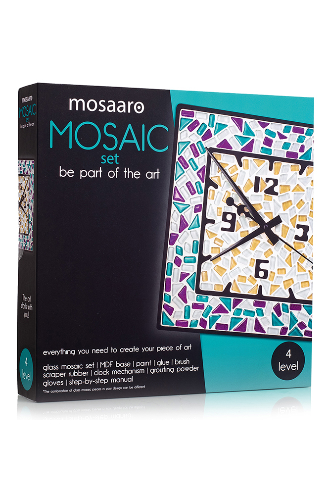 Mosaik-Set Quadrat-Uhr MA4002