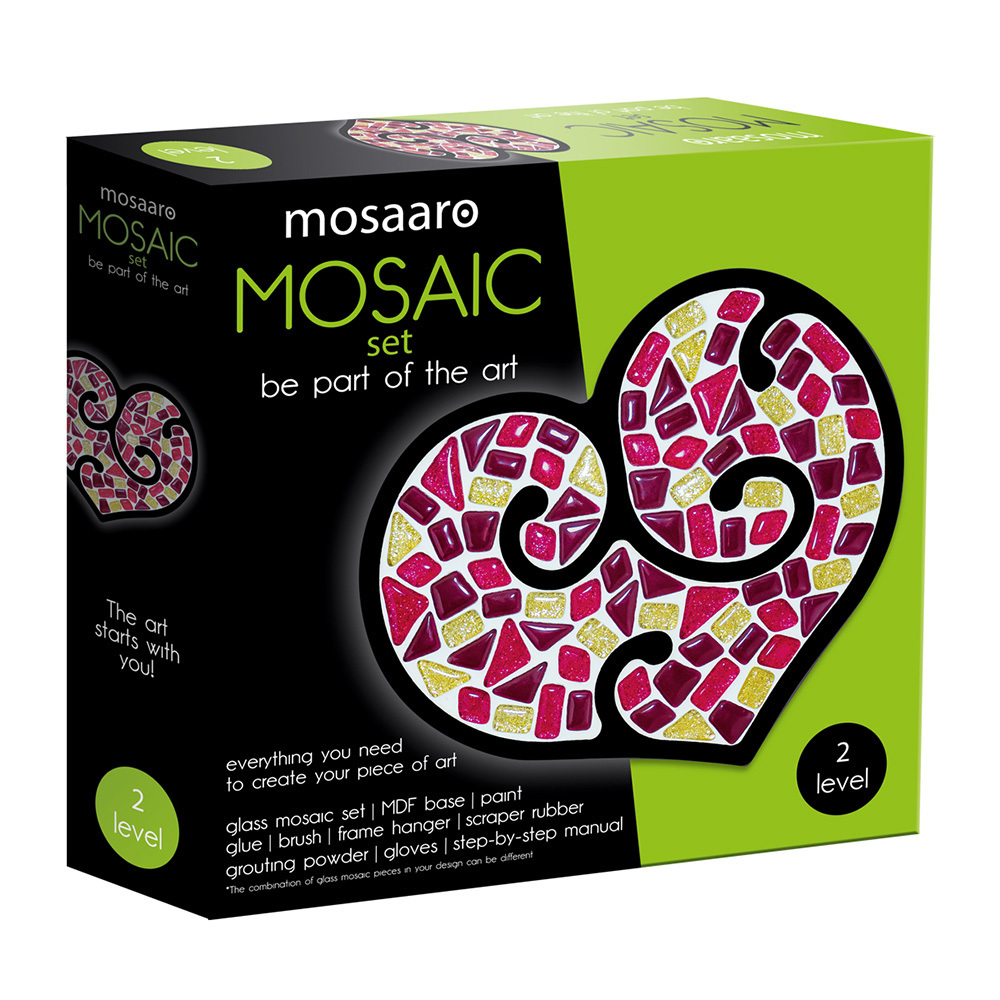 Kreativ-Set Mosaaro Glasmosaik Herz MA2005