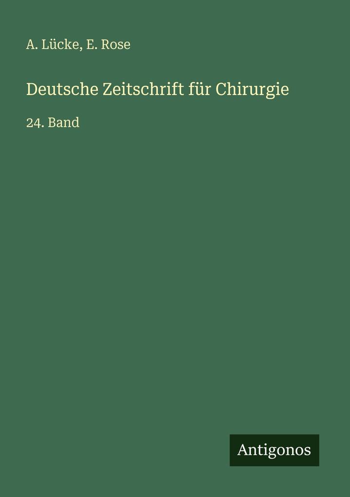 Deutsche Zeitschrift für Chirurgie
