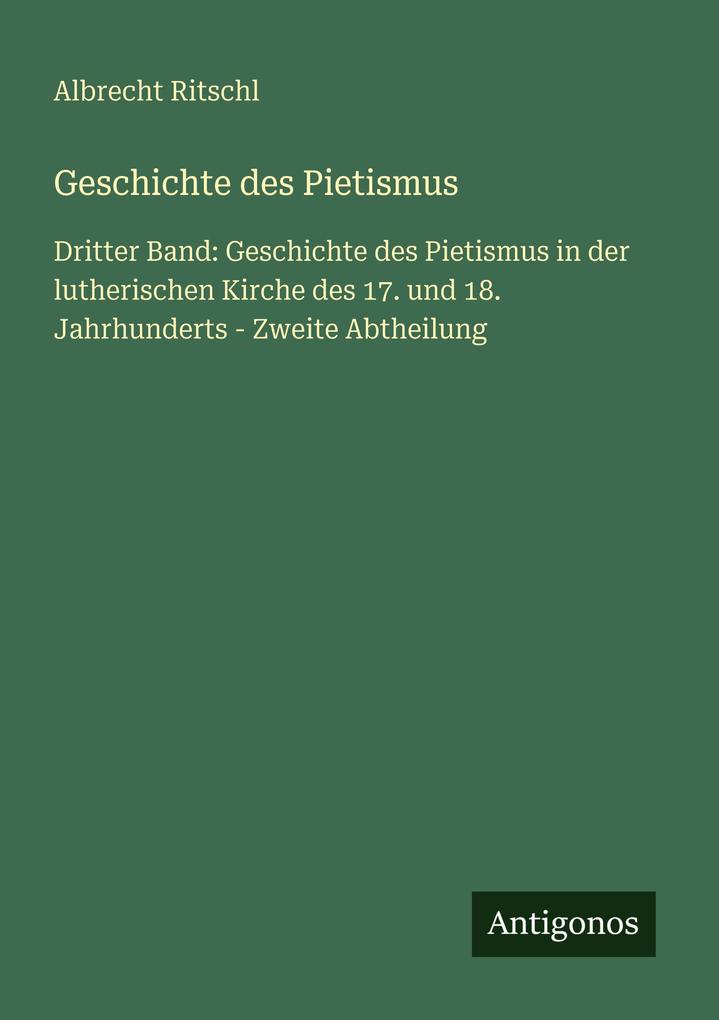 Geschichte des Pietismus