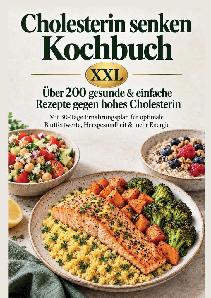 Cholesterin senken Kochbuch XXL : Über 200 gesunde & einfache Rezepte gegen hohes Cholesterin