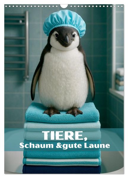 Tiere Schaum und gute Laune (Wandkalender 2026 DIN A3 hoch) CALVENDO Monatskalender