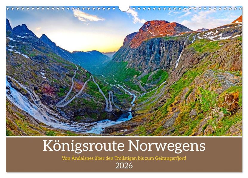 Königsroute Norwegens (Wandkalender 2026 DIN A3 quer) CALVENDO Monatskalender