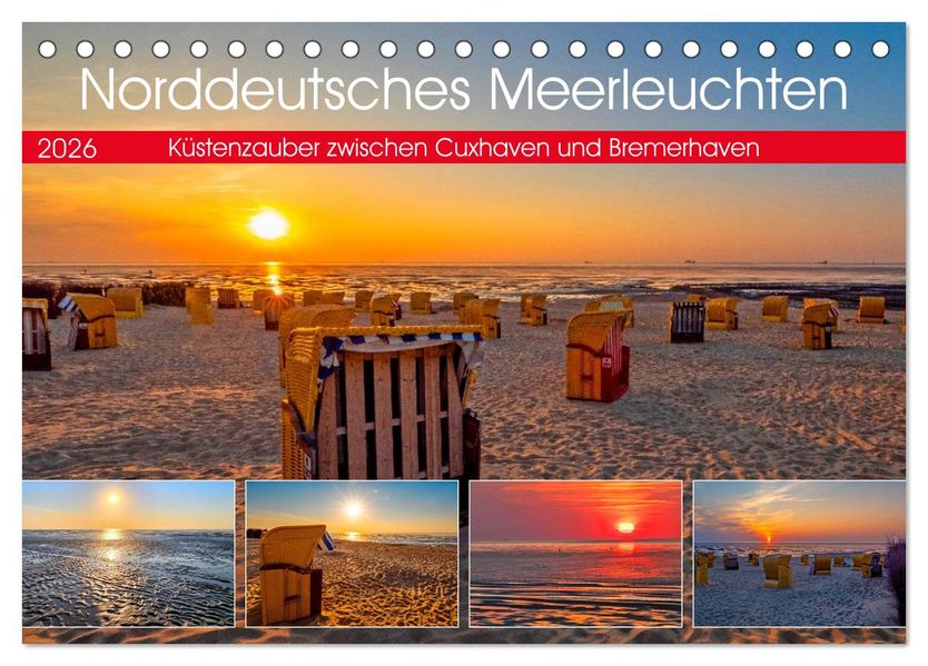 Norddeutsches Meerleuchten (Tischkalender 2026 DIN A5 quer) CALVENDO Monatskalender
