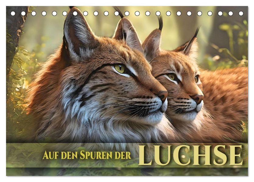 Auf den Spuren der Luchse (Tischkalender 2026 DIN A5 quer) CALVENDO Monatskalender