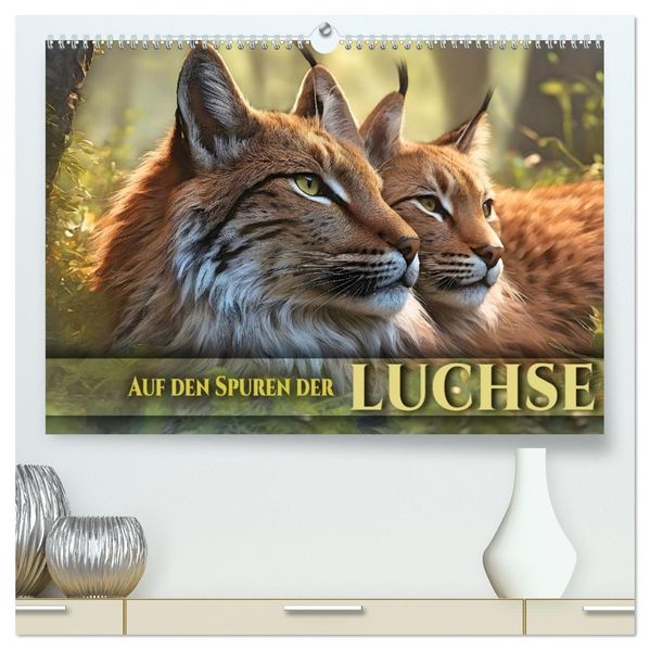 Auf den Spuren der Luchse (hochwertiger Premium Wandkalender 2026 DIN A2 quer) Kunstdruck in Hochglanz