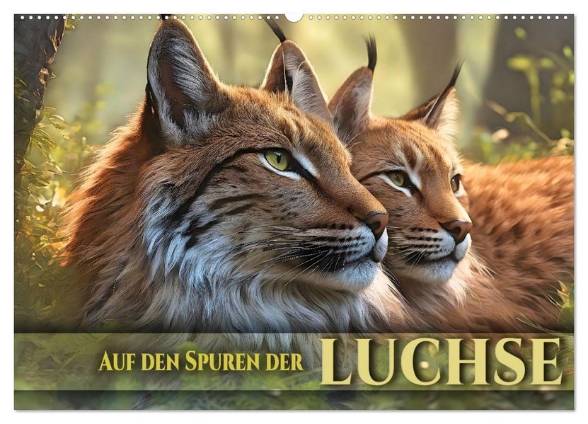 Auf den Spuren der Luchse (Wandkalender 2026 DIN A2 quer) CALVENDO Monatskalender