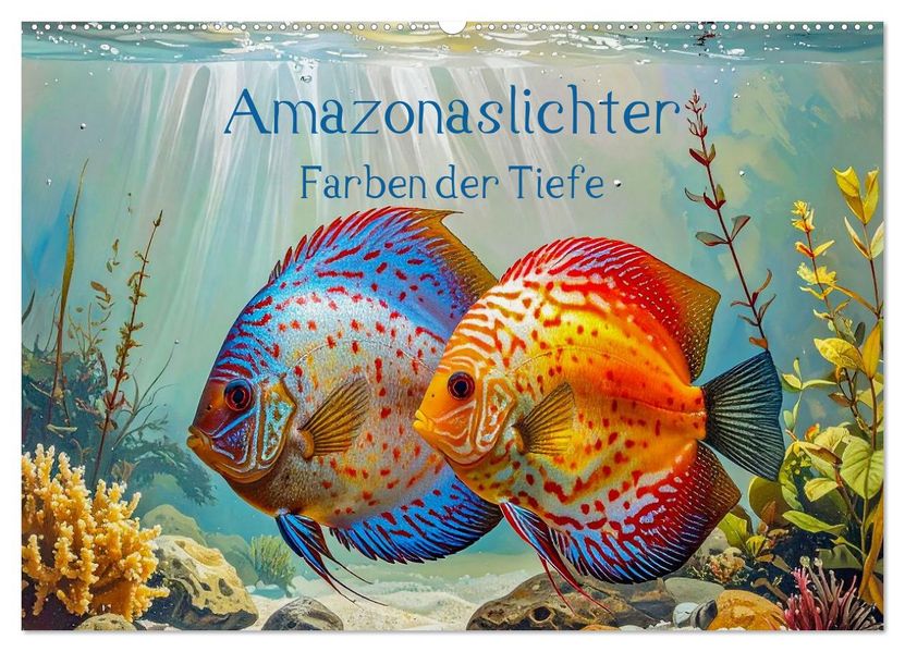 Amazonaslichter. Farben der Tiefe (Wandkalender 2026 DIN A2 quer) CALVENDO Monatskalender