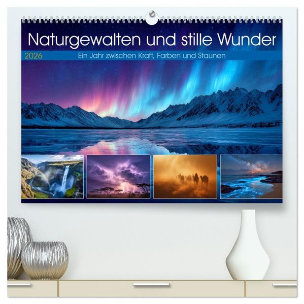 Naturgewalten und stille Wunder (hochwertiger Premium Wandkalender 2026 DIN A2 quer) Kunstdruck in Hochglanz