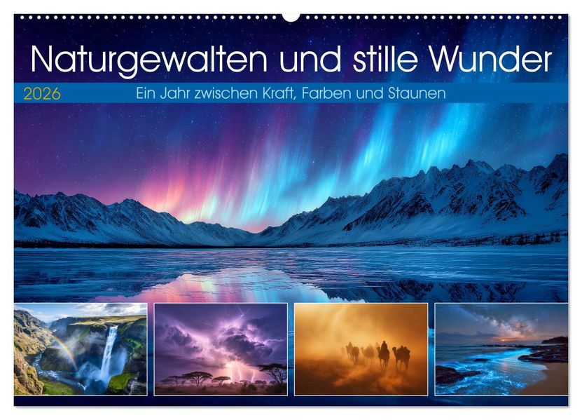 Naturgewalten und stille Wunder (Wandkalender 2026 DIN A2 quer) CALVENDO Monatskalender
