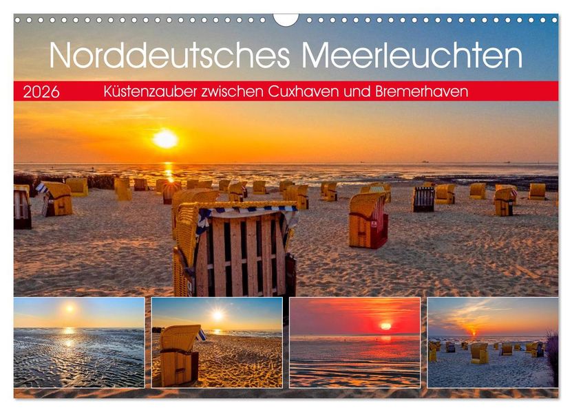 Norddeutsches Meerleuchten (Wandkalender 2026 DIN A3 quer) CALVENDO Monatskalender