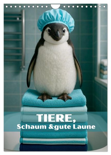 Tiere Schaum und gute Laune (Wandkalender 2026 DIN A4 hoch) CALVENDO Monatskalender