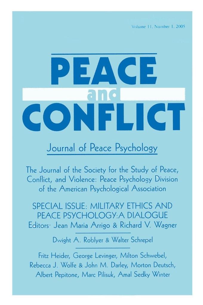 Military Ethics and Peace Psychology