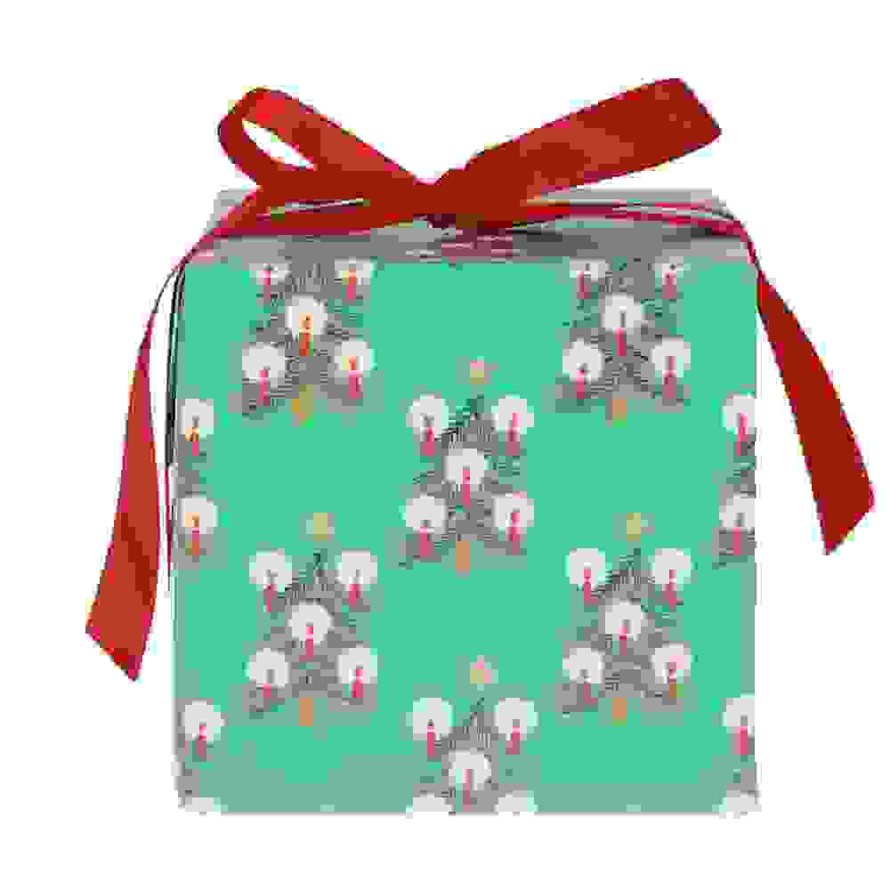 Geschenkpapier Tannenbäume Türkis FSC MIX