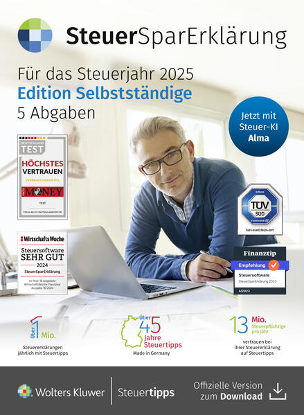 SteuerSparErklärung für Selbstständige (Steuerjahr 2025) (Code in a Box)
