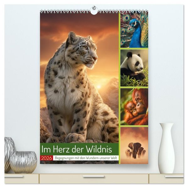 Im Herz der Wildnis (hochwertiger Premium Wandkalender 2026 DIN A2 hoch) Kunstdruck in Hochglanz