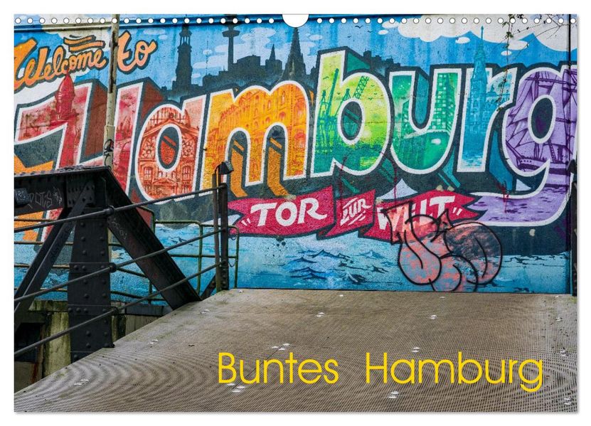 Buntes Hamburg (Wandkalender 2026 DIN A3 quer) CALVENDO Monatskalender